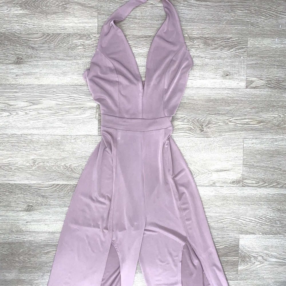 Long purple jumpsuit